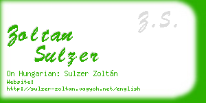 zoltan sulzer business card
